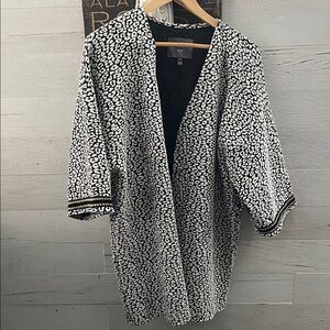 Women's Black and White Cardigan